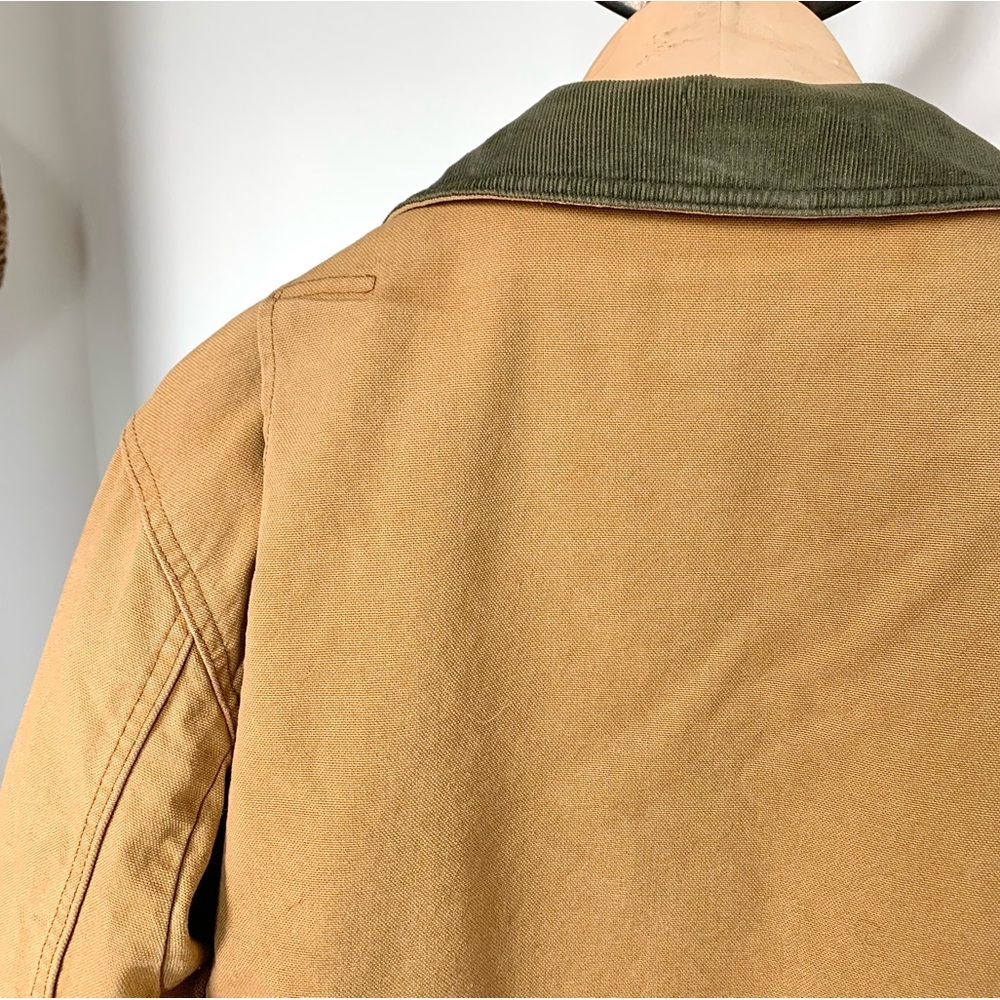 Vintage LL Bean Field Coat Barn Jacket & Primaloft Liner Tan Brown USA - Picture 9 of 16